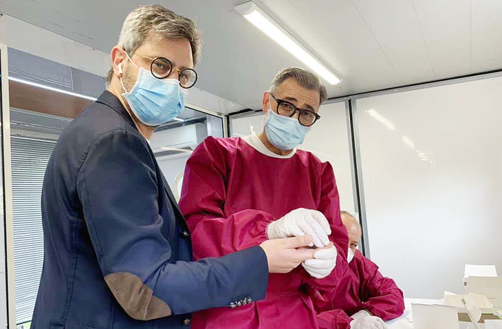 Il sindaco Guida fa il test