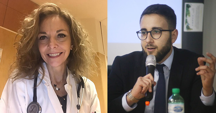Margherita Majello geriatra e Adriano Azzuè - direttore Polimedalab
